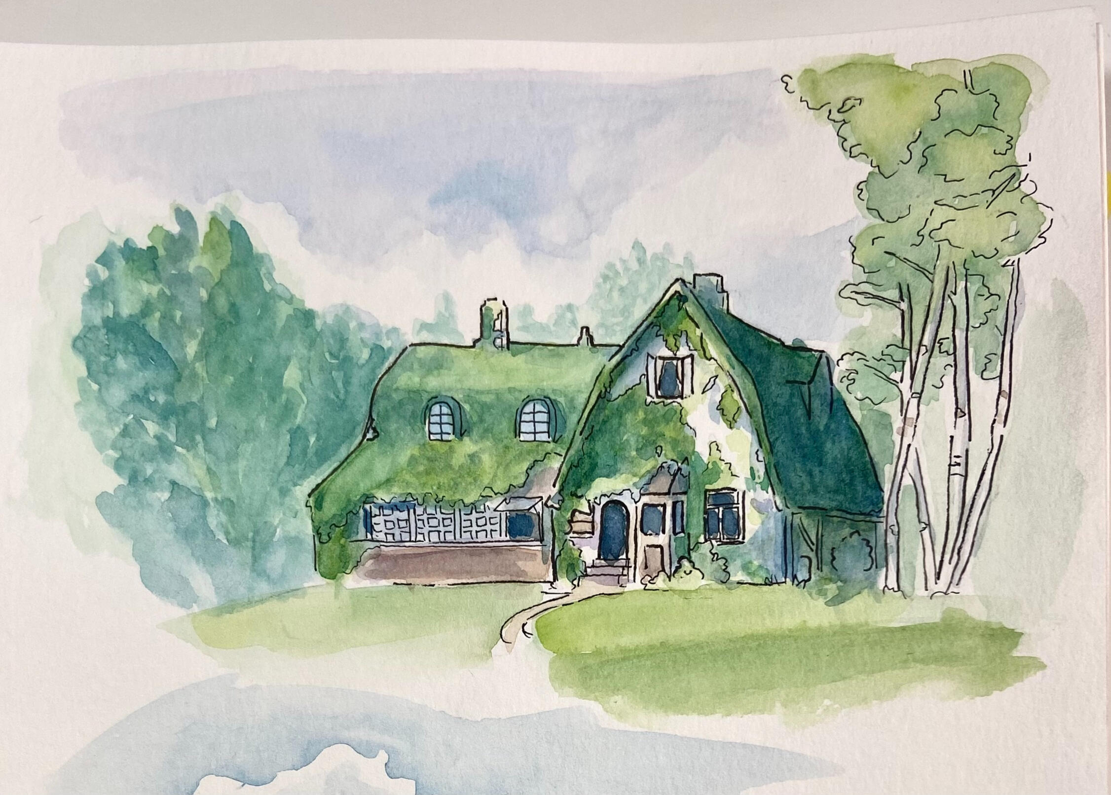 Kiki's House, Kiki's Delivery Service (watercolor)