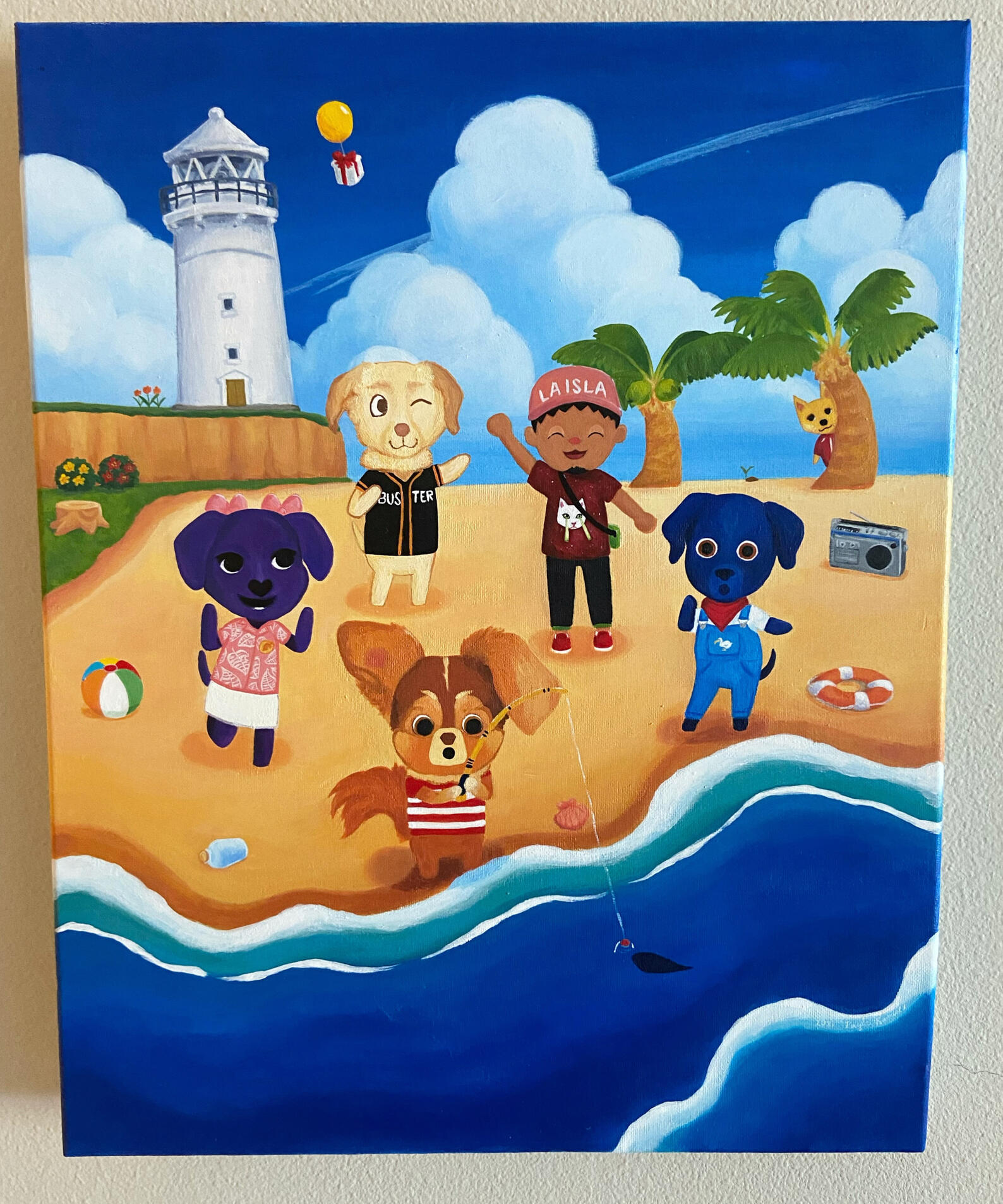Animal Crossing pet portrait